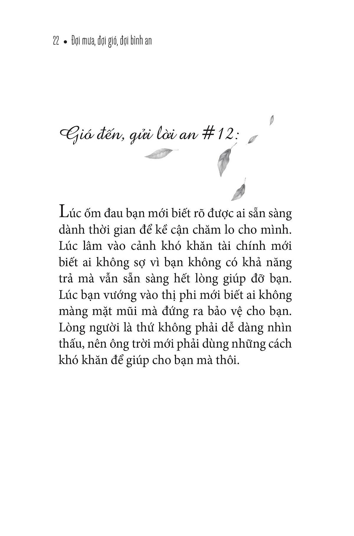 Sách Đợi Mưa, Đợi Gió, Đợi Bình An