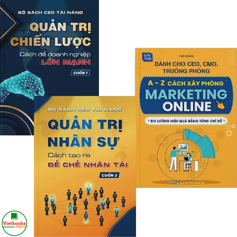 combo 3 cuốn cho CEO CMO Trưởng Phòng Marketing Online Quản Trị Nhân Sự