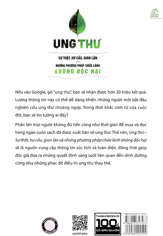 Ung Thư - Sự Thật, Hư Cấu, Gian Lận Và Những Phương Pháp Chữa Lành Không Độc Hại