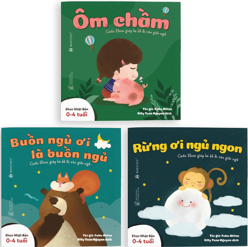 Combo 3 Cuốn Sách Ehon: Buồn Ngủ Ơi Là Buồn Ngủ (Dành Cho Trẻ Từ 0 - 4 Tuổi)